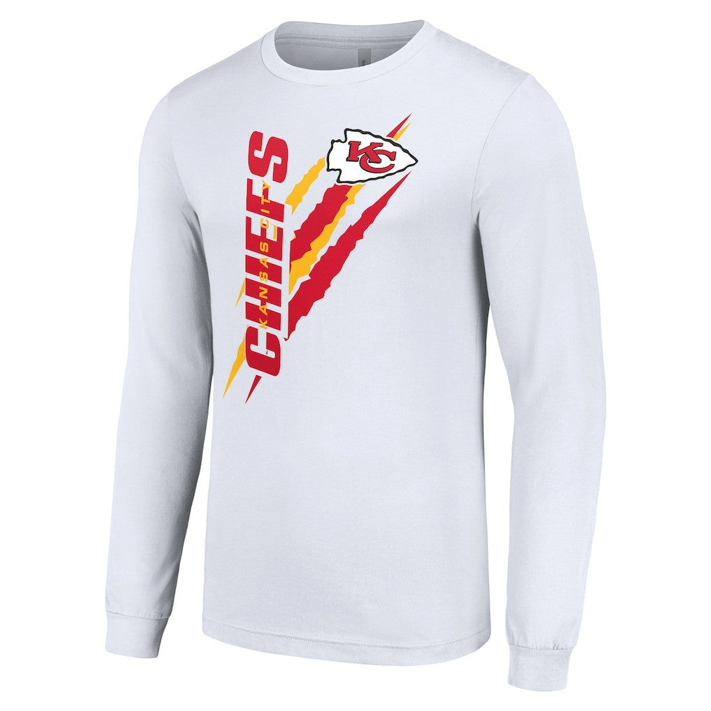 Kansas City Chiefs Starter Color Scratch Long Sleeve T-Shirt - White discount
