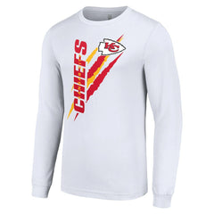 Kansas City Chiefs Starter Color Scratch Long Sleeve T-Shirt - White discount