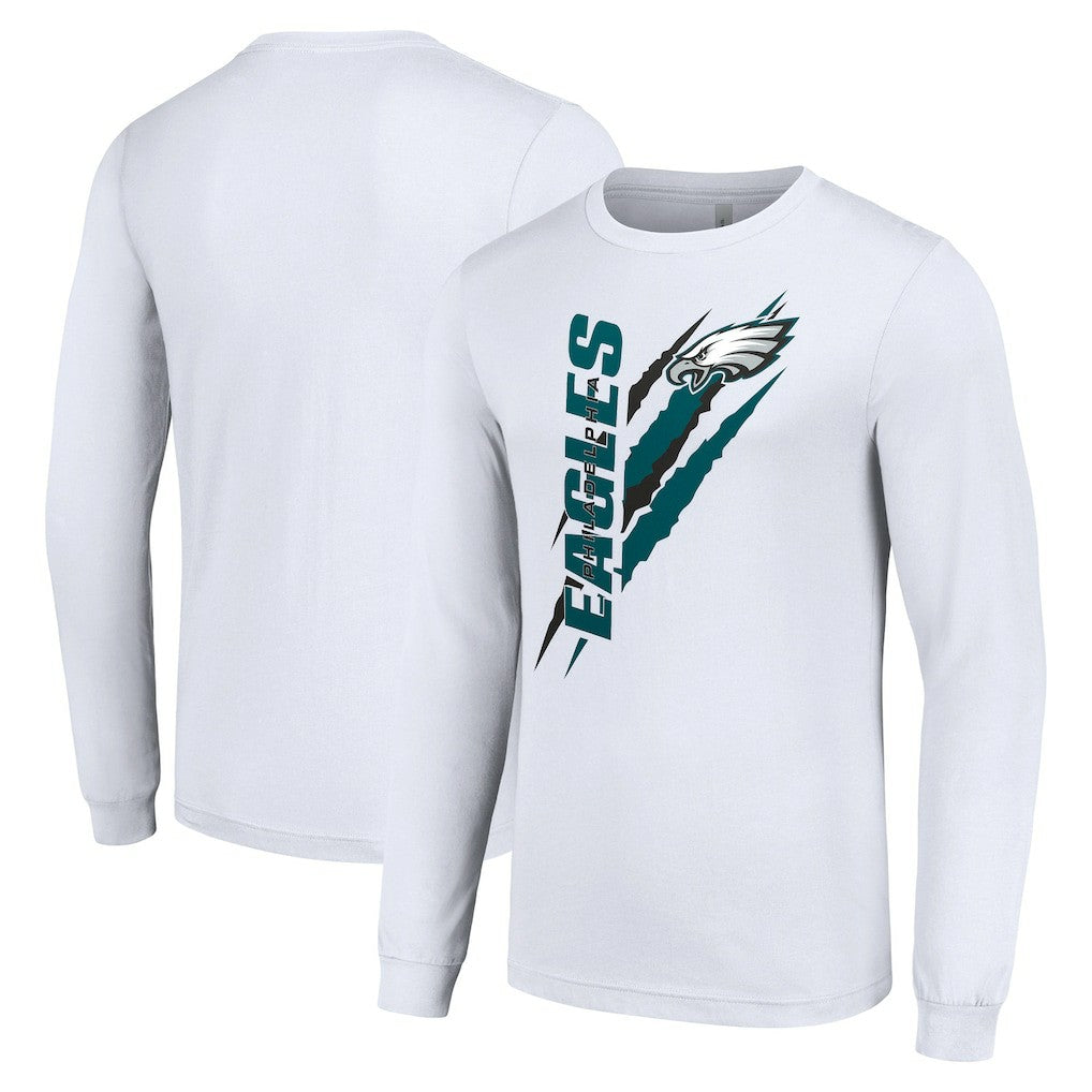 Philadelphia Eagles Starter Color Scratch Long Sleeve T-Shirt - White cheap