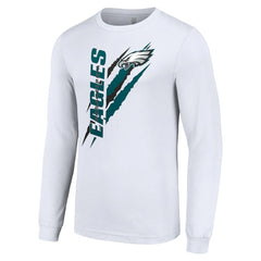 Philadelphia Eagles Starter Color Scratch Long Sleeve T-Shirt - White cheap