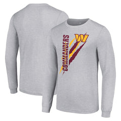 Washington Commanders Starter Color Scratch Long Sleeve T-Shirt - Heather Gray outlet