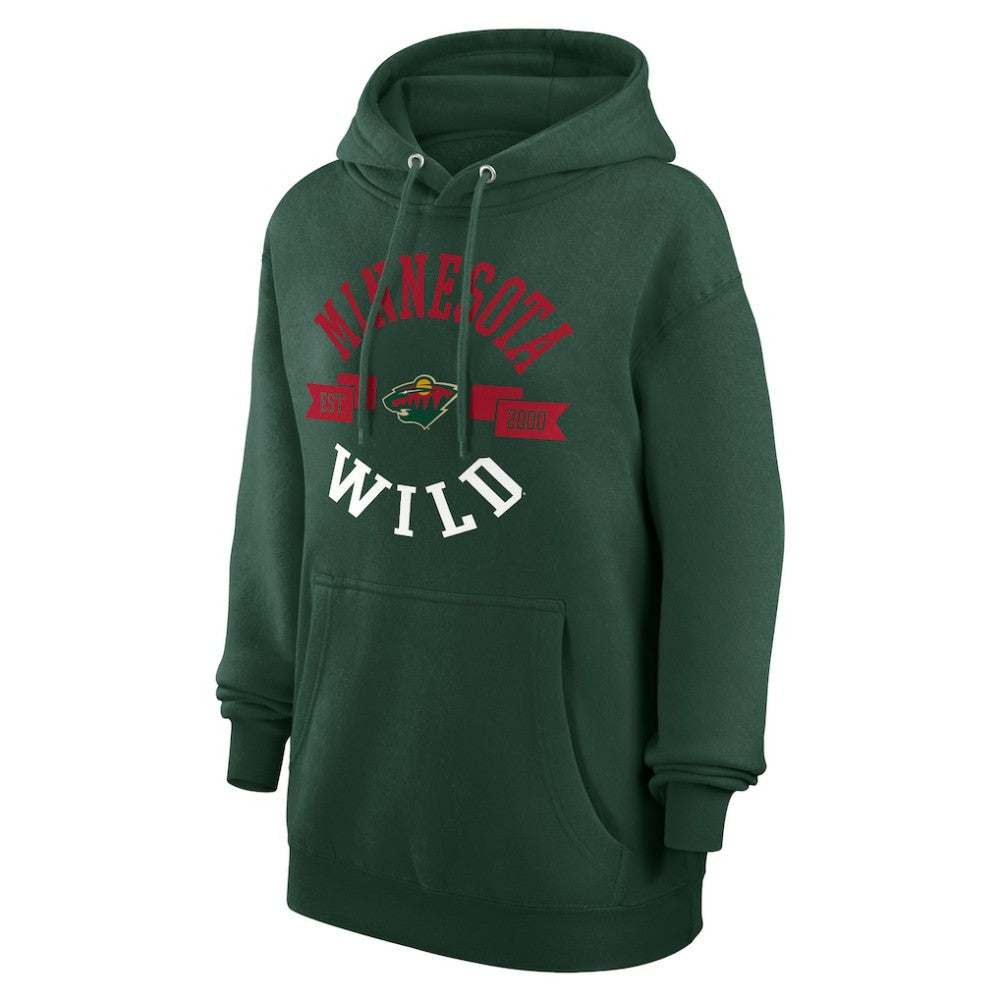 Minnesota Wild G-III 4Her by Carl Banks Women's City Graphic Fleece Pullover Hoodie Green