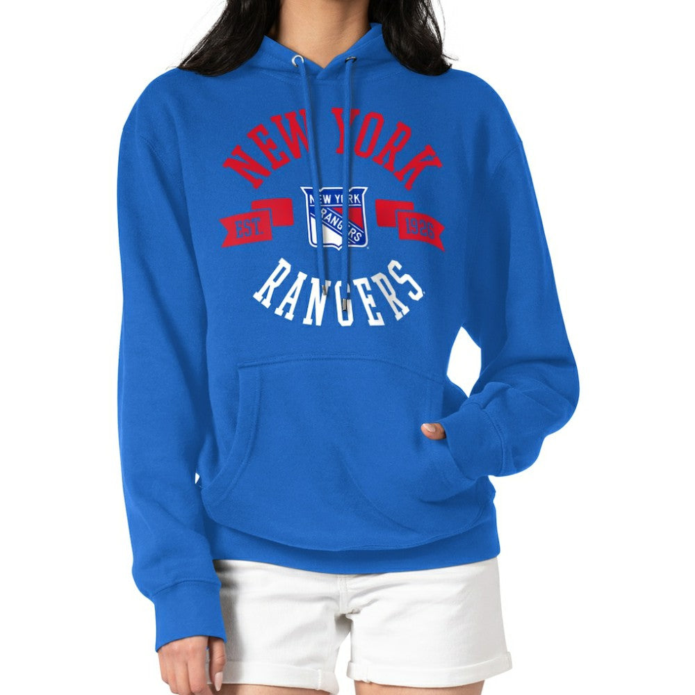 New York Rangers G-III 4Her by Carl Banks Women's City Graphic Fleece Pullover Hoodie Blue