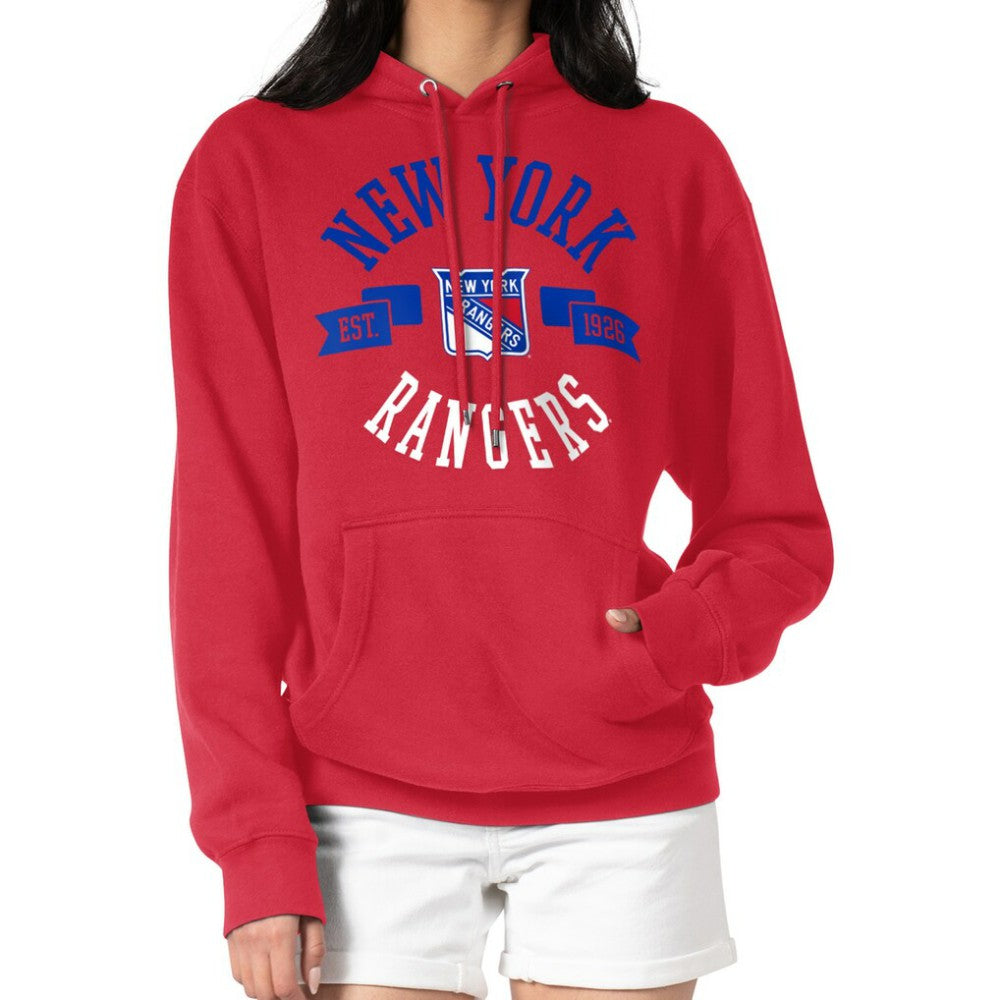 New York Rangers G-III 4Her by Carl Banks Women's City Graphic Fleece Pullover Hoodie Red