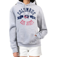 Columbus Blue Jackets G-III 4Her by Carl Banks Women's City Graphic Fleece Pullover Hoodie Heather Gray