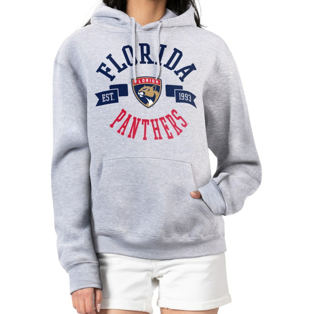 Florida Panthers G-III 4Her by Carl Banks Women's City Graphic Fleece Pullover Hoodie Heather Gray