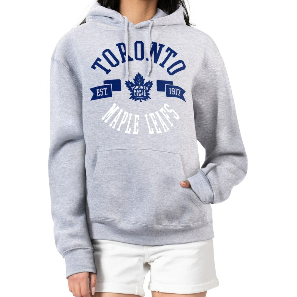 Toronto Maple Leafs G-III 4Her by Carl Banks Women's City Graphic Fleece Pullover Hoodie Heather Gray