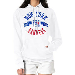 New York Rangers G-III 4Her by Carl Banks Women's City Graphic Fleece Pullover Hoodie White