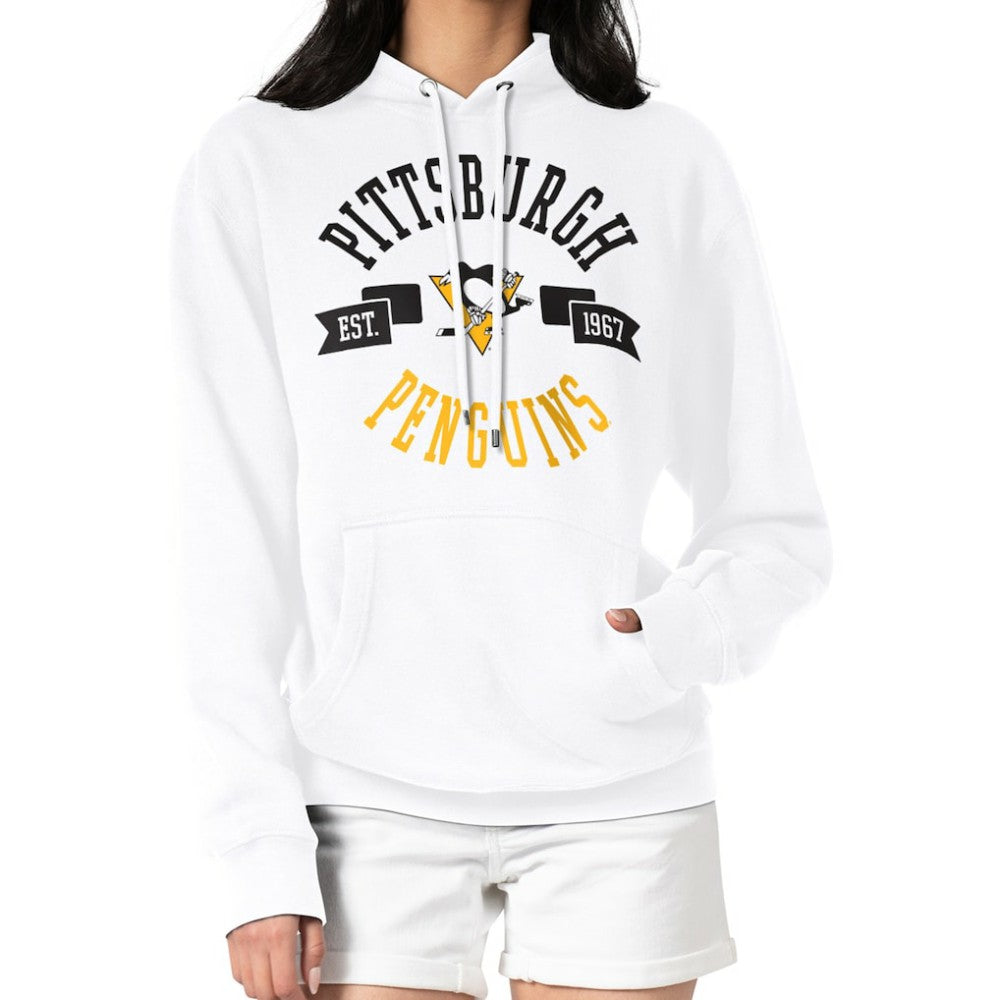 Pittsburgh Penguins G-III 4Her by Carl Banks Women's City Graphic Fleece Pullover Hoodie White