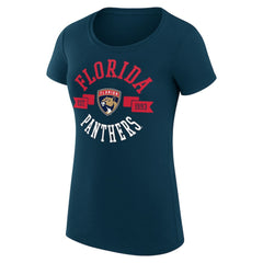Florida Panthers G-III 4Her by Carl Banks Women's Super-Slim Fit Lightweight City Graphic Sport Crewneck T-Shirt Navy