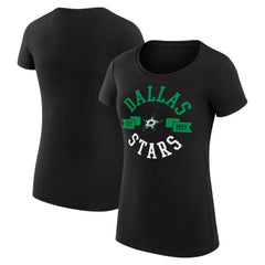 Dallas Stars G-III 4Her by Carl Banks Women's Super-Slim Fit Lightweight City Graphic Sport Crewneck T-Shirt Black