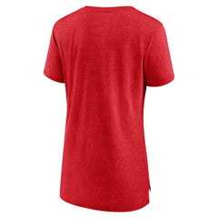 Calgary Flames Women's Crash the Net Tri-Blend T-Shirt Red