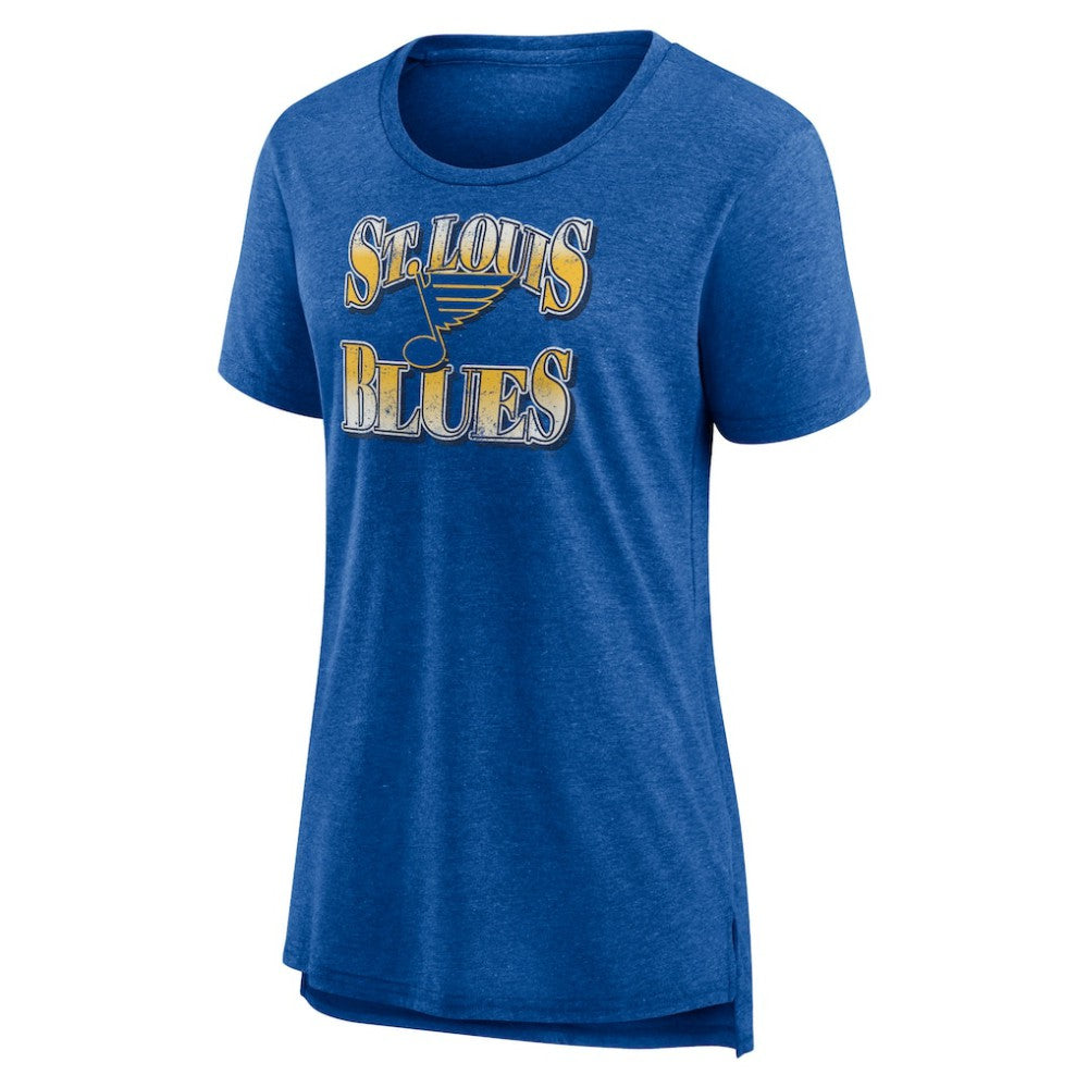 St. Louis Blues Women's Crash the Net Tri-Blend T-Shirt Blue