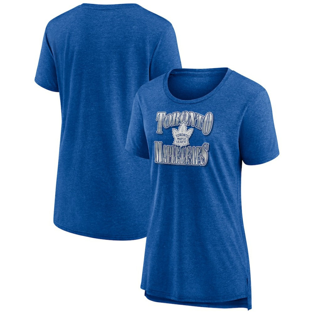 Toronto Maple Leafs Women's Crash the Net Tri-Blend T-Shirt Blue