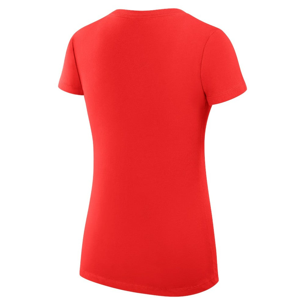 New York Rangers G-III 4Her by Carl Banks Women's Super-Slim Fit Lightweight City Graphic V-Neck T-Shirt Red