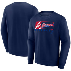 Atlanta Braves Focus Fleece Pullover Sweatshirt - Navy