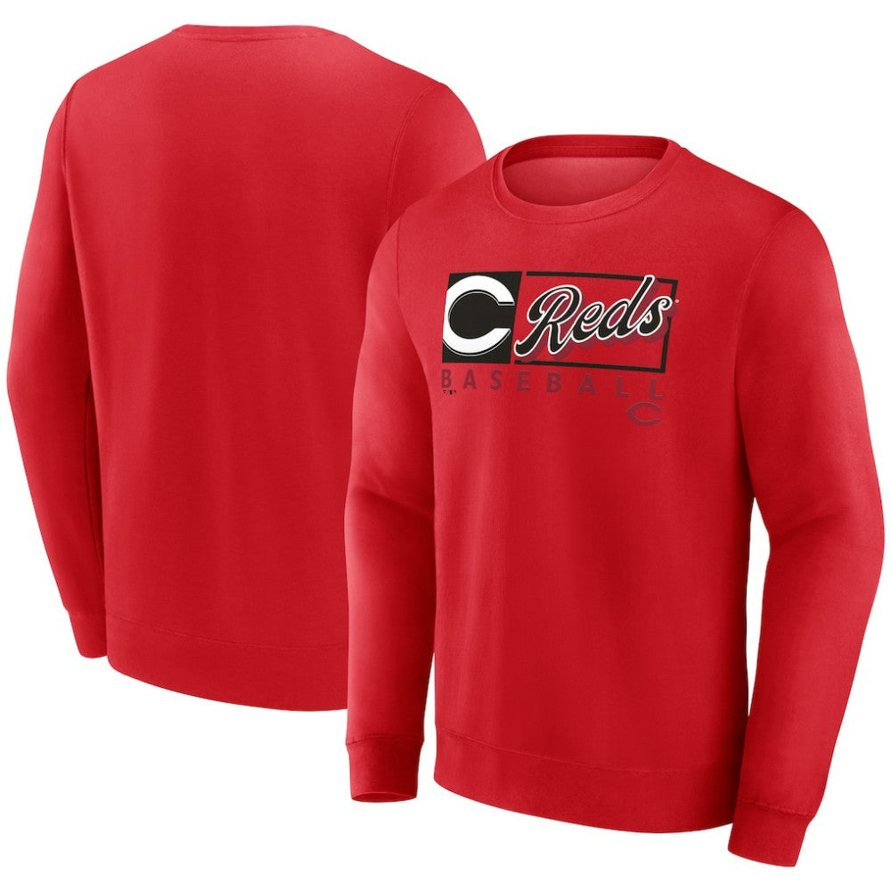 Cincinnati Reds Focus Fleece Pullover Sweatshirt - Red
