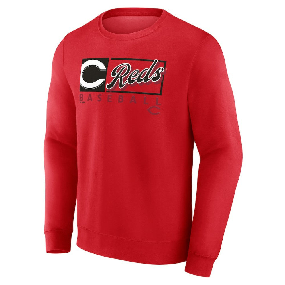 Cincinnati Reds Focus Fleece Pullover Sweatshirt - Red
