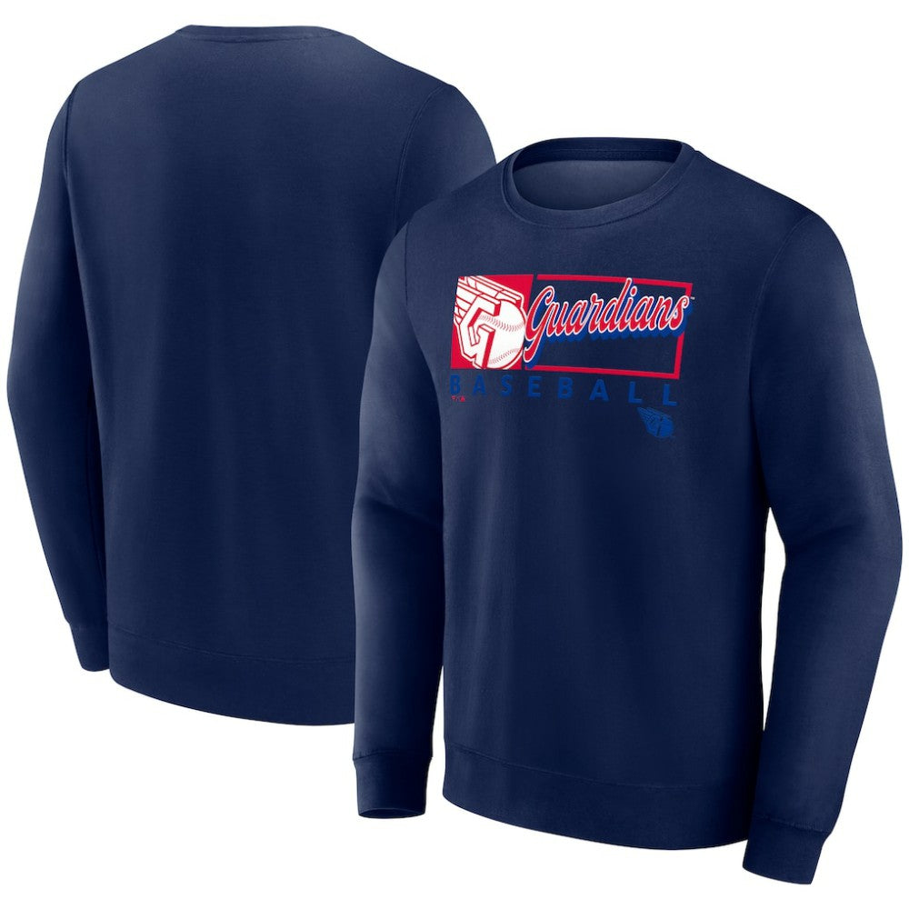 Cleveland Guardians Focus Fleece Pullover Sweatshirt - Navy