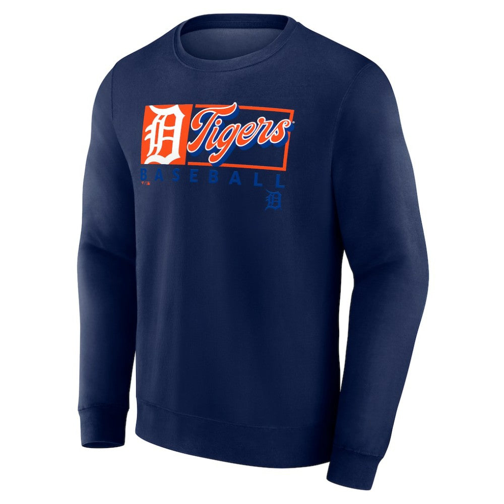 Detroit Tigers Focus Fleece Pullover Sweatshirt - Navy