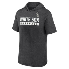 Chicago White Sox Push Short Sleeve Pullover Hoodie - Heather Charcoal
