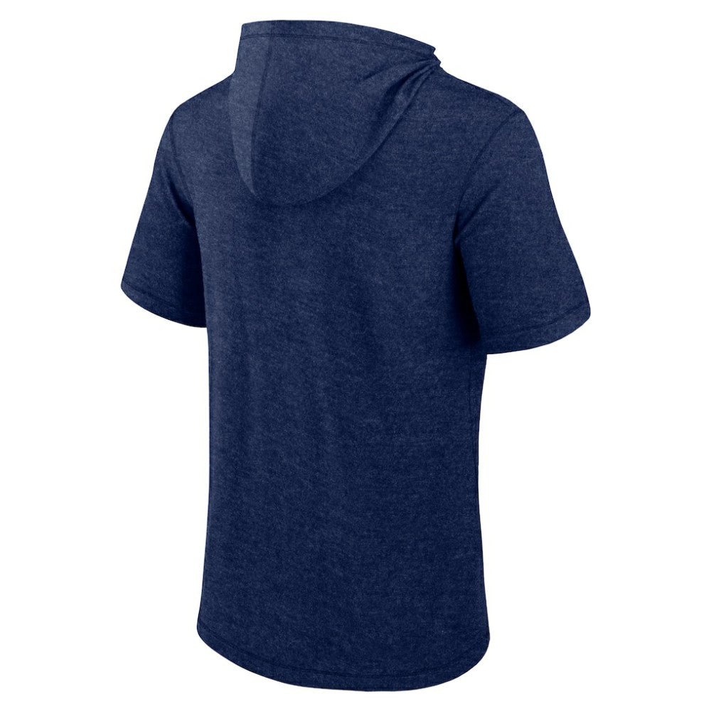 Minnesota Twins Push Short Sleeve Pullover Hoodie - Heather Navy