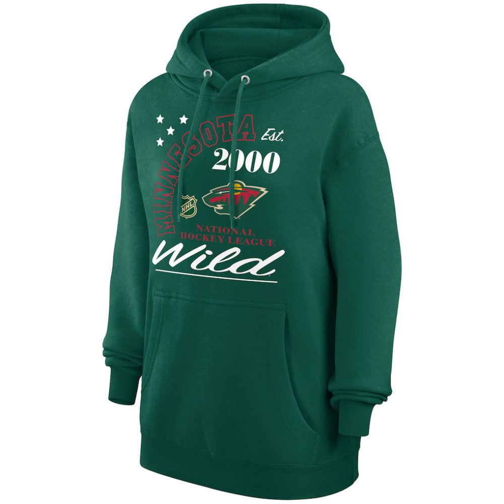 Minnesota Wild Starter Arch City Team Graphic Fleece Pullover Hoodie Hunter Green