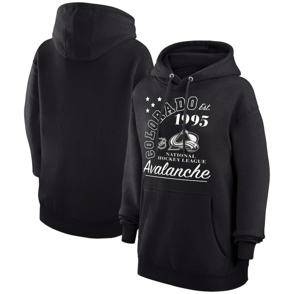 Colorado Avalanche Starter Arch City Team Graphic Fleece Pullover Hoodie Black