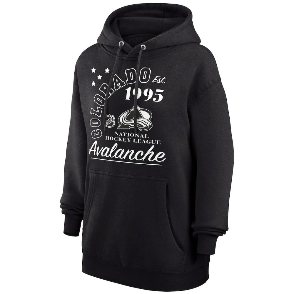 Colorado Avalanche Starter Arch City Team Graphic Fleece Pullover Hoodie Black