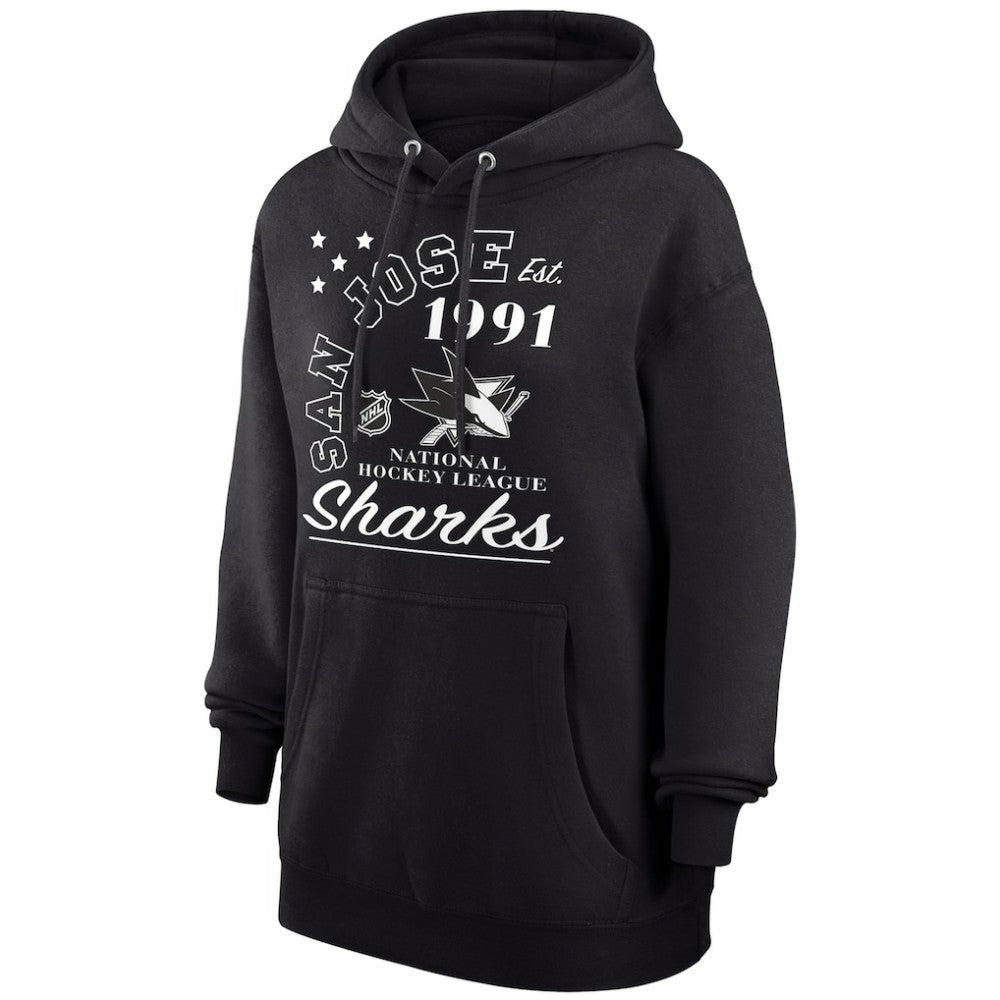 San Jose Sharks Starter Arch City Team Graphic Fleece Pullover Hoodie Black