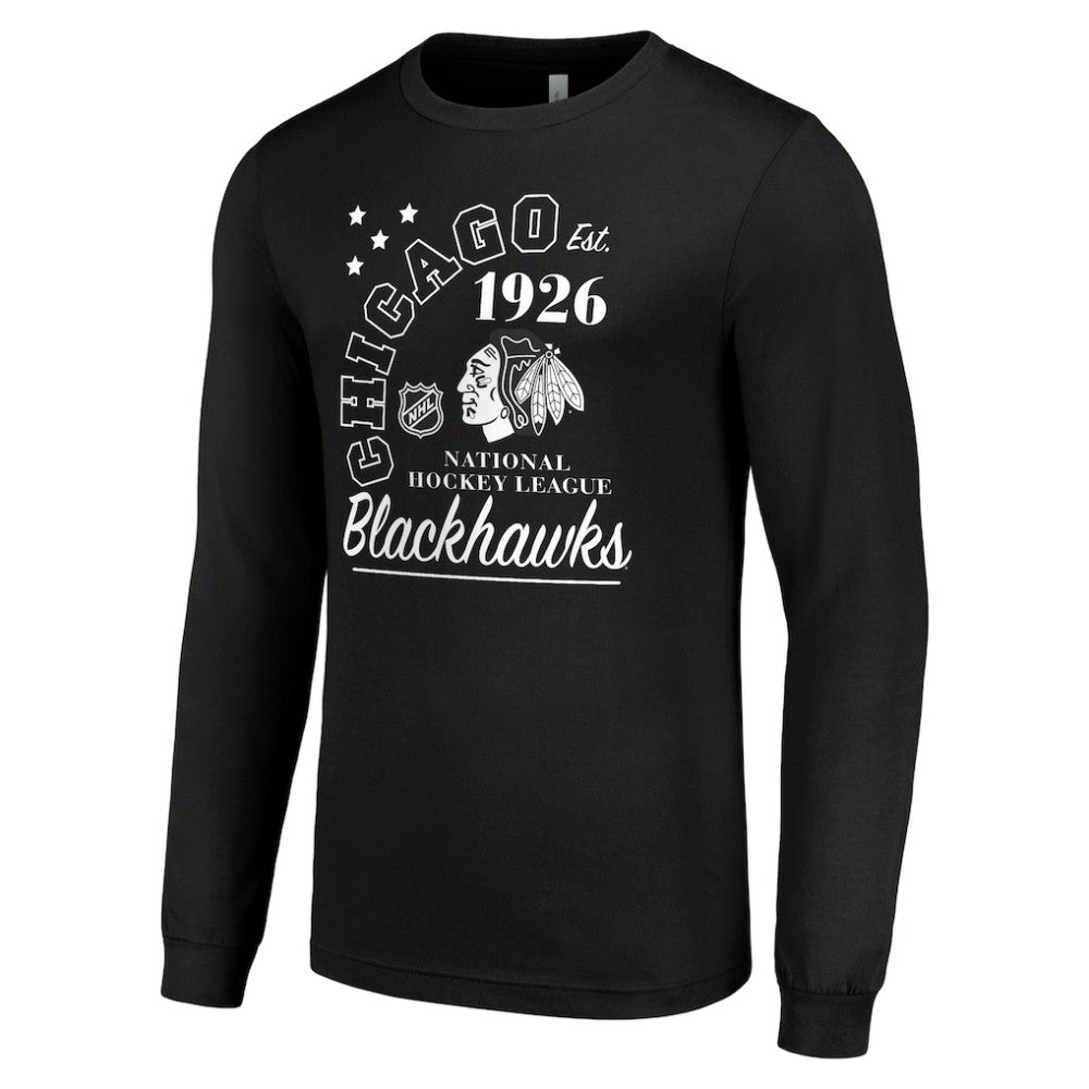 Chicago Blackhawks Starter Arch City Theme Graphic Long Sleeve T-Shirt Black