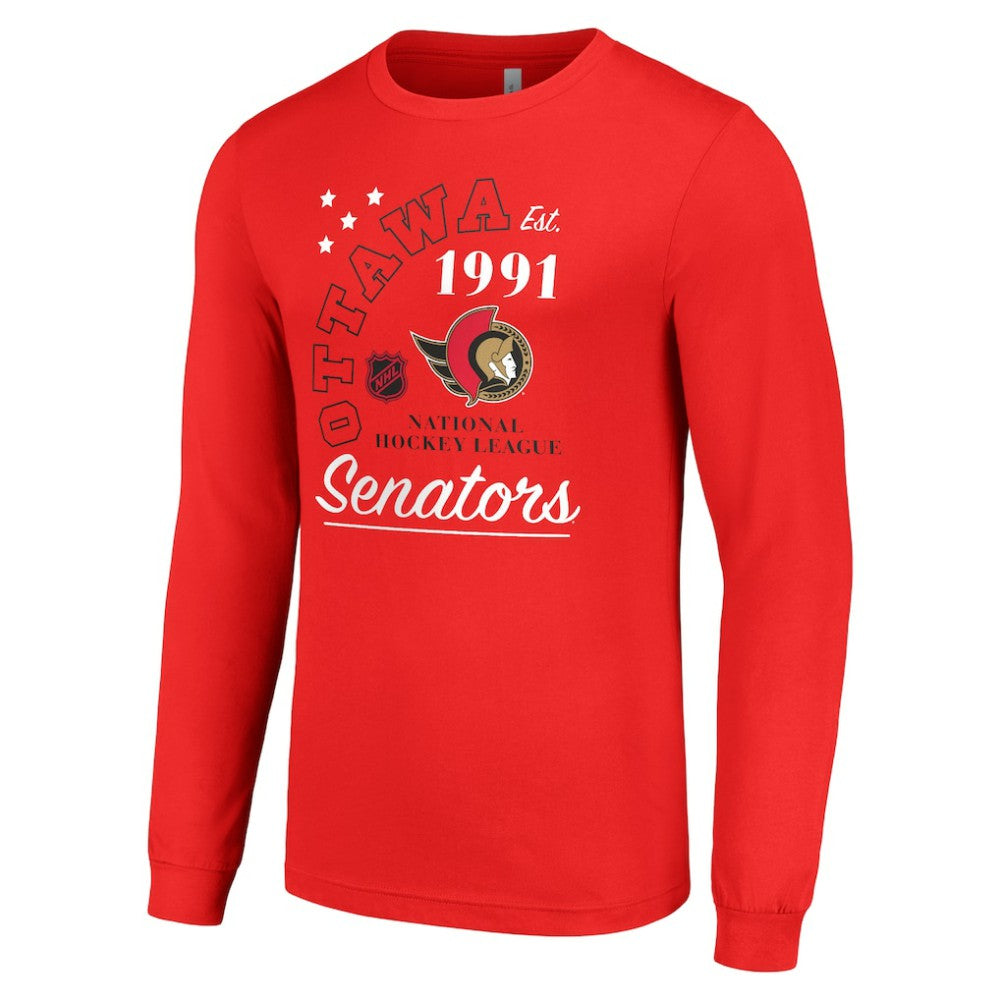 Ottawa Senators Starter Arch City Theme Graphic Long Sleeve T-Shirt Red