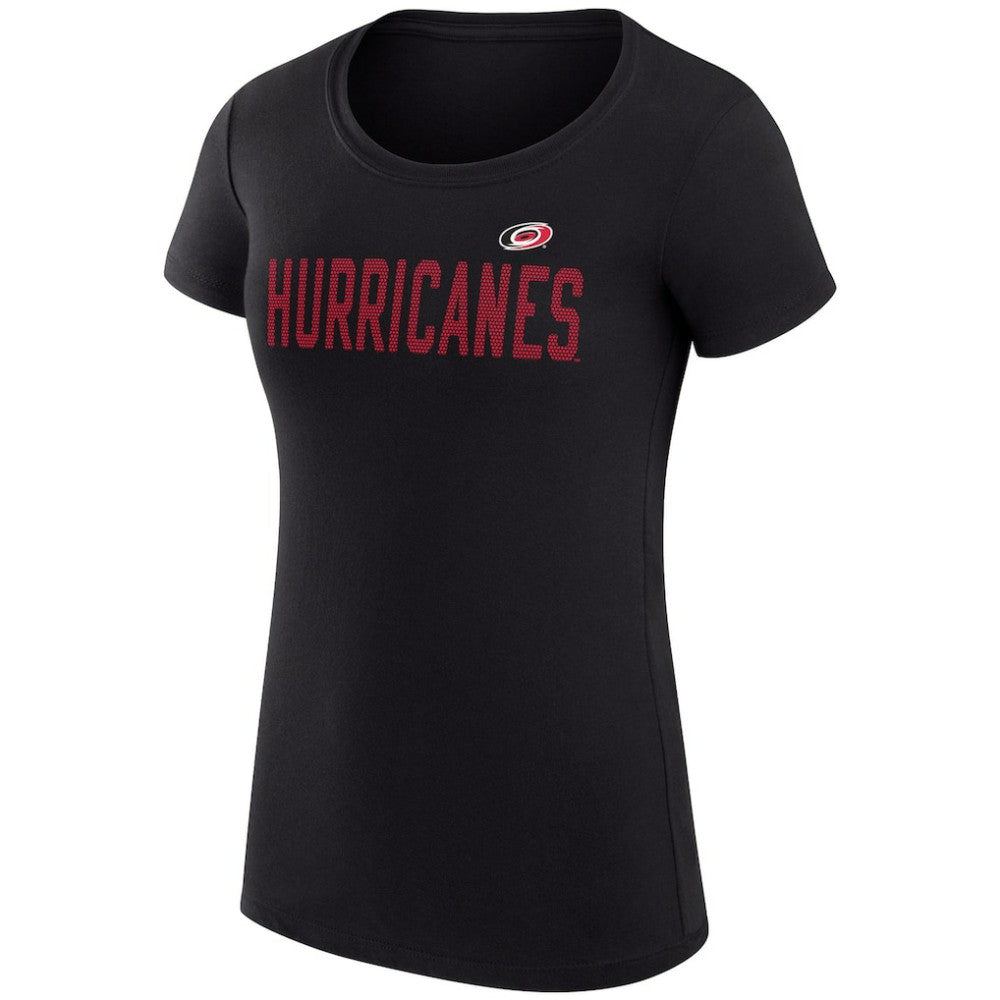 Carolina Hurricanes G-III 4Her by Carl Banks Women's Super-Slim Fit Lightweight Dot Print Team T-Shirt Black