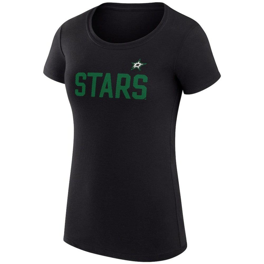 Dallas Stars G-III 4Her by Carl Banks Women's Super-Slim Fit Lightweight Dot Print Team T-Shirt Black