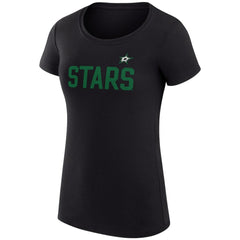 Dallas Stars G-III 4Her by Carl Banks Women's Super-Slim Fit Lightweight Dot Print Team T-Shirt Black