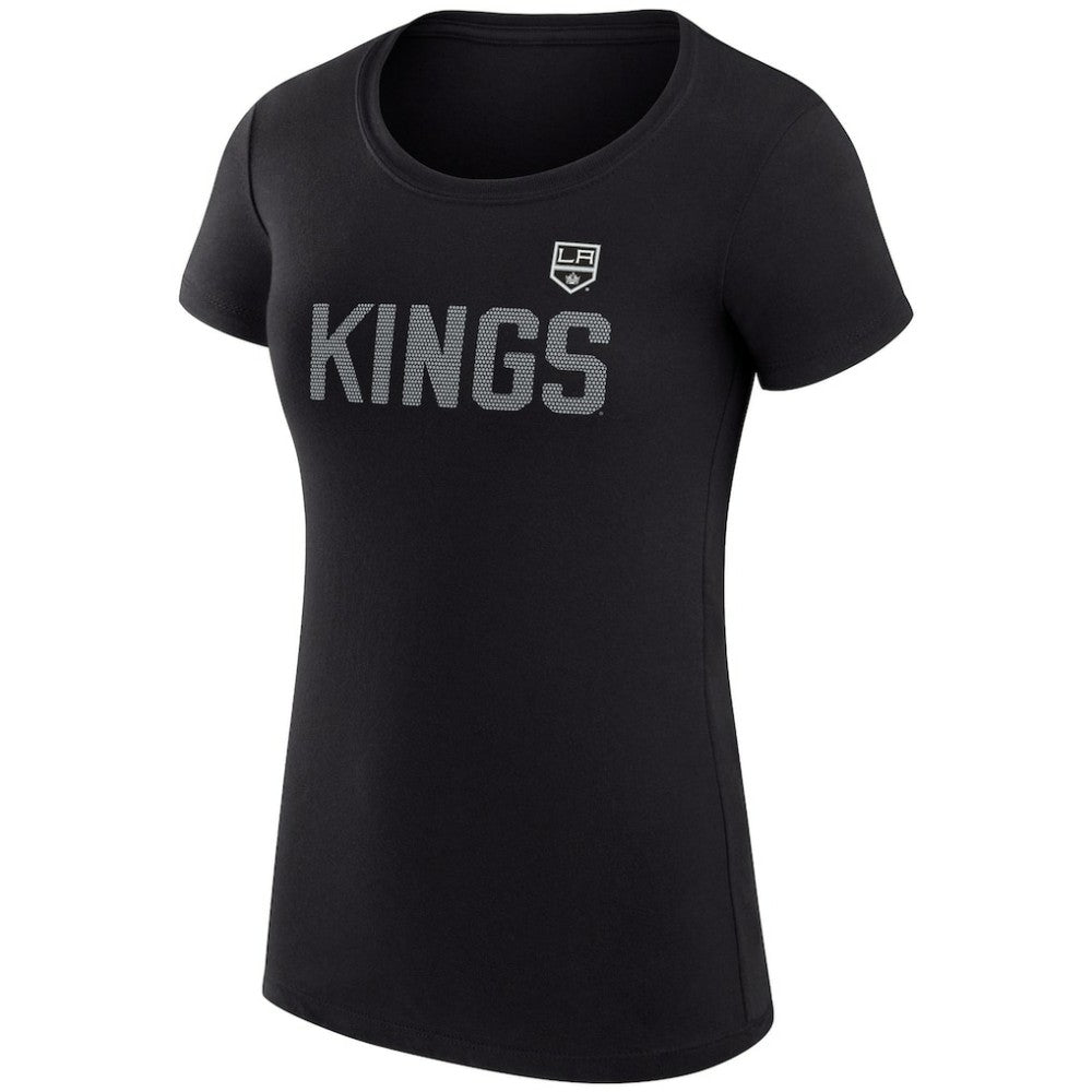 Los Angeles Kings G-III 4Her by Carl Banks Women's Super-Slim Fit Lightweight Dot Print Team T-Shirt Black