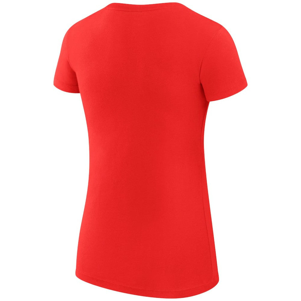 Chicago Blackhawks G-III 4Her by Carl Banks Women's Super-Slim Fit Lightweight Dot Print Team T-Shirt Red