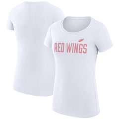 Detroit Red Wings G-III 4Her by Carl Banks Women's Super-Slim Fit Lightweight Dot Print Team T-Shirt White