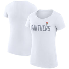 Florida Panthers G-III 4Her by Carl Banks Women's Super-Slim Fit Lightweight Dot Print Team T-Shirt White