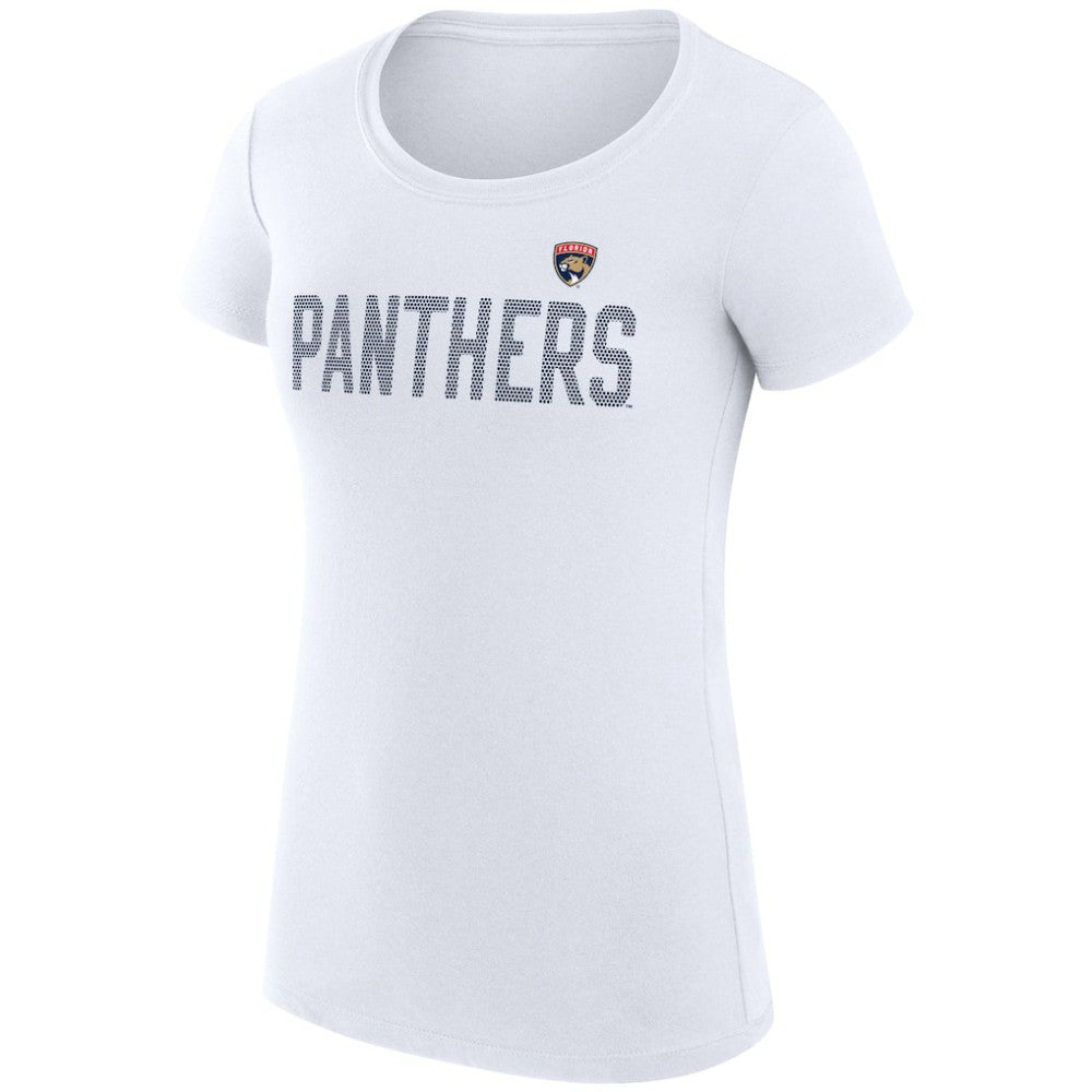 Florida Panthers G-III 4Her by Carl Banks Women's Super-Slim Fit Lightweight Dot Print Team T-Shirt White