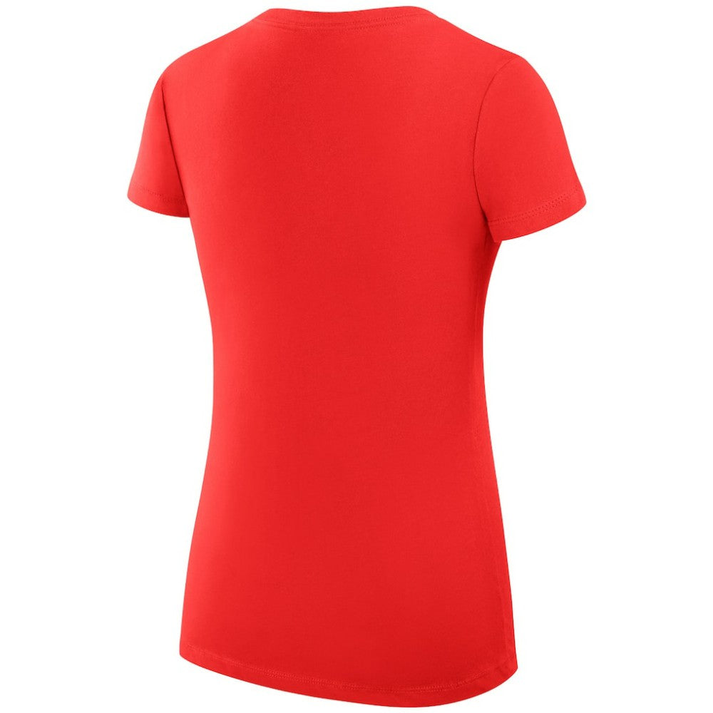 Detroit Red Wings G-III 4Her by Carl Banks Women's Super-Slim Fit Lightweight Dot Print Team V-Neck T-Shirt Red
