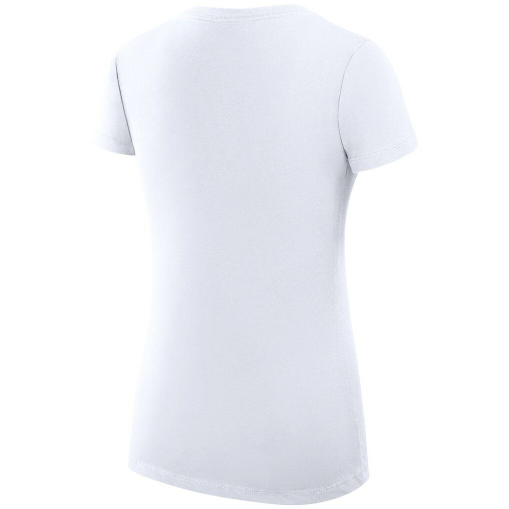 St. Louis Blues G-III 4Her by Carl Banks Women's Super-Slim Fit Lightweight Dot Print Team V-Neck T-Shirt White