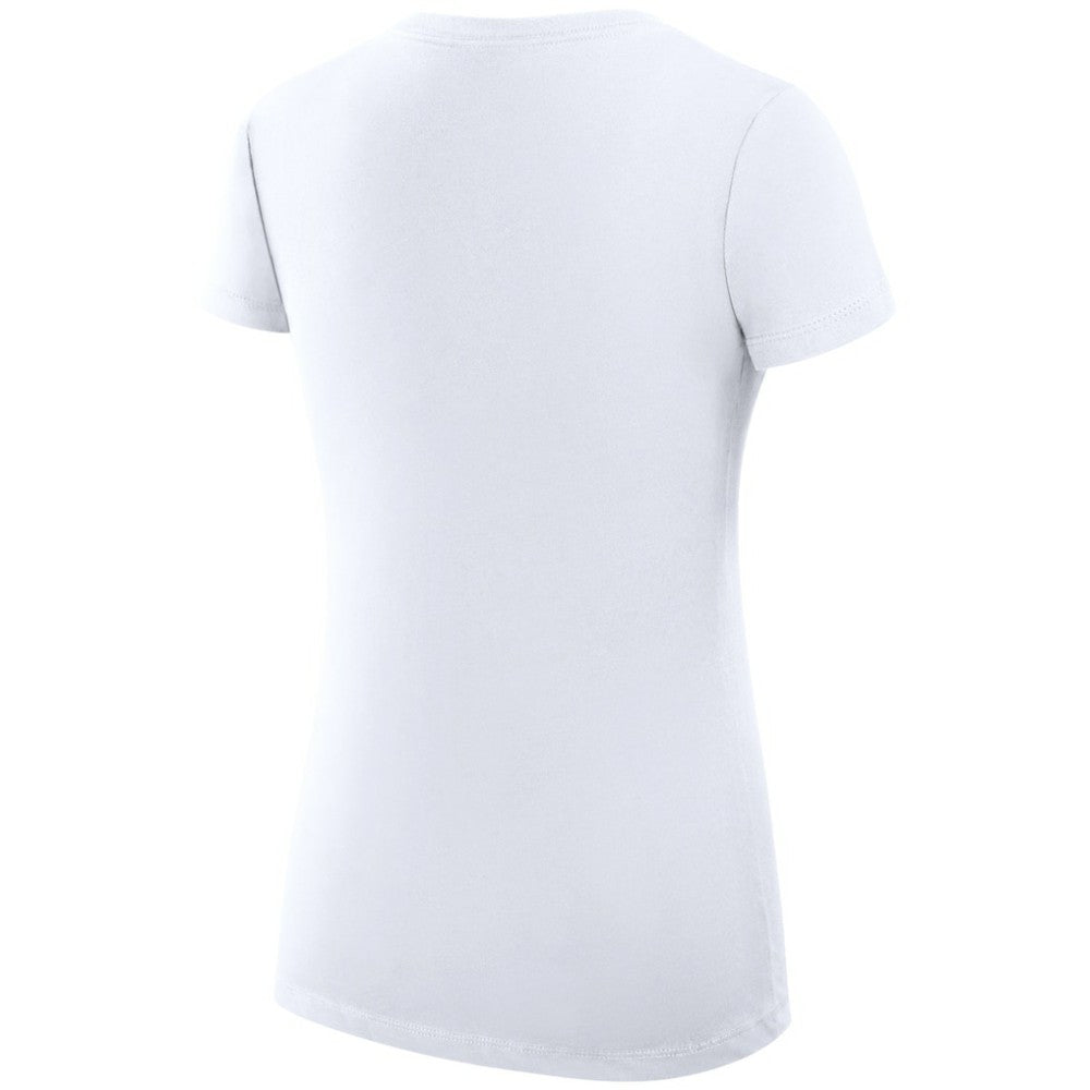 Vancouver Canucks G-III 4Her by Carl Banks Women's Super-Slim Fit Lightweight Dot Print Team V-Neck T-Shirt White
