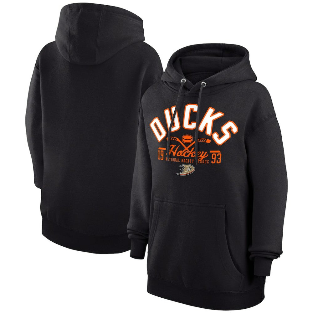 Anaheim Ducks Starter Puck Pullover Hoodie Black