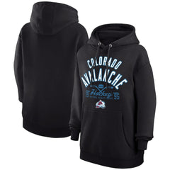 Colorado Avalanche Starter Puck Pullover Hoodie Black