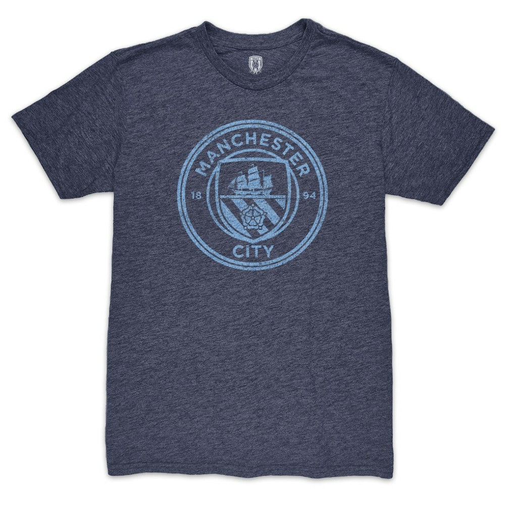 Manchester City Color Crest Twisted Tri-Blend T-Shirt - Heather Navy sale