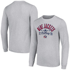Columbus Blue Jackets Starter Puck Long Sleeve T-Shirt Heather Gray