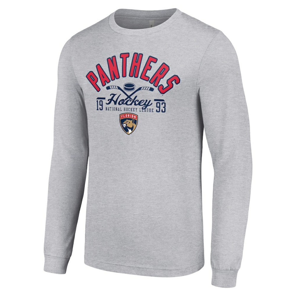 Florida Panthers Starter Puck Long Sleeve T-Shirt Heather Gray