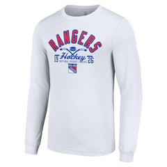 New York Rangers Starter Puck Long Sleeve T-Shirt White