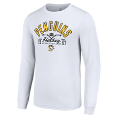Pittsburgh Penguins Starter Puck Long Sleeve T-Shirt White